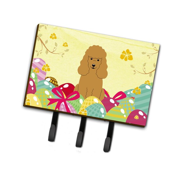 Carolines Treasures Easter Eggs Poodle Tan Leash or Key Holder BB6069TH68 - main